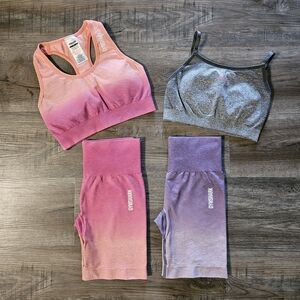 Gymshark Adapt Ombre Seamless Sports Bra & Shorts Sets